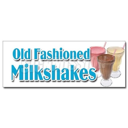 OLD FASHIONED MILKSHAKES DECAL Sticker Malts Thick Ice Cream Soda Milk